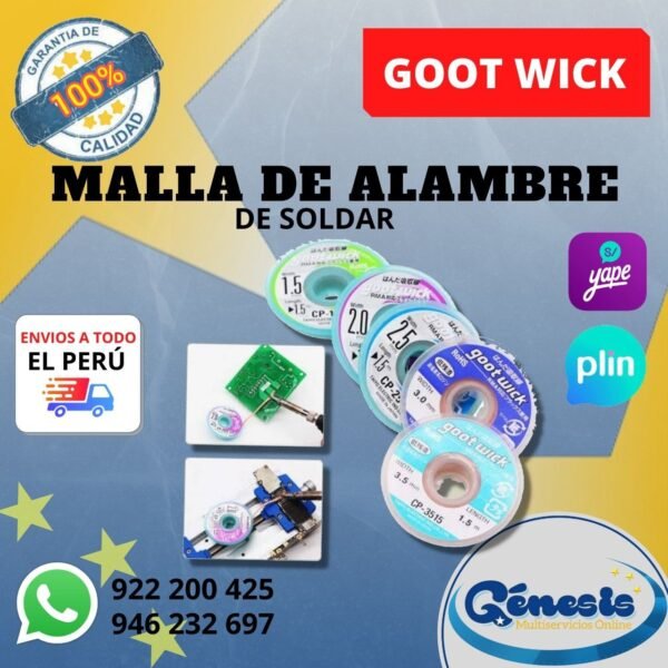 Malla para Desoldar CP-3515 GOOT 